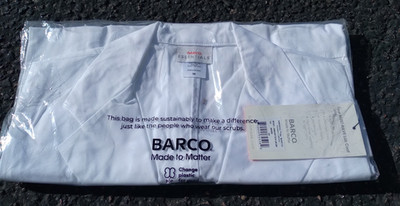 Barco White Lab Coat Jacket 38in 4 Pkt White NEW Size 38