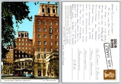 Grosvenor House Park Lane London Postcard 1971 John Hinde Park Lane Hotel