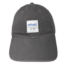 Intuit Slideback Baseball Hat Gray One Size Adjustable Vent Holes