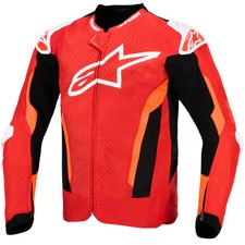 Alpinestars T-GP Air Motorcycle Motorbike Jacket - Bright Red / Fluo Red / Black
