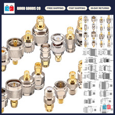 16-Piece SMA Adapter Kit - Coaxial Connectors: SMA to BNC, N, F, UHF, RF Tools