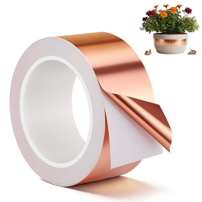 1 Pcs Copper Tape for Slugs and Snails, 2 Inch X 66 Ft Copper Slug and Snail Bar