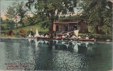 Cartolina Cheemann Canoe Lodge Hudson Mechanicville New York NY 1911