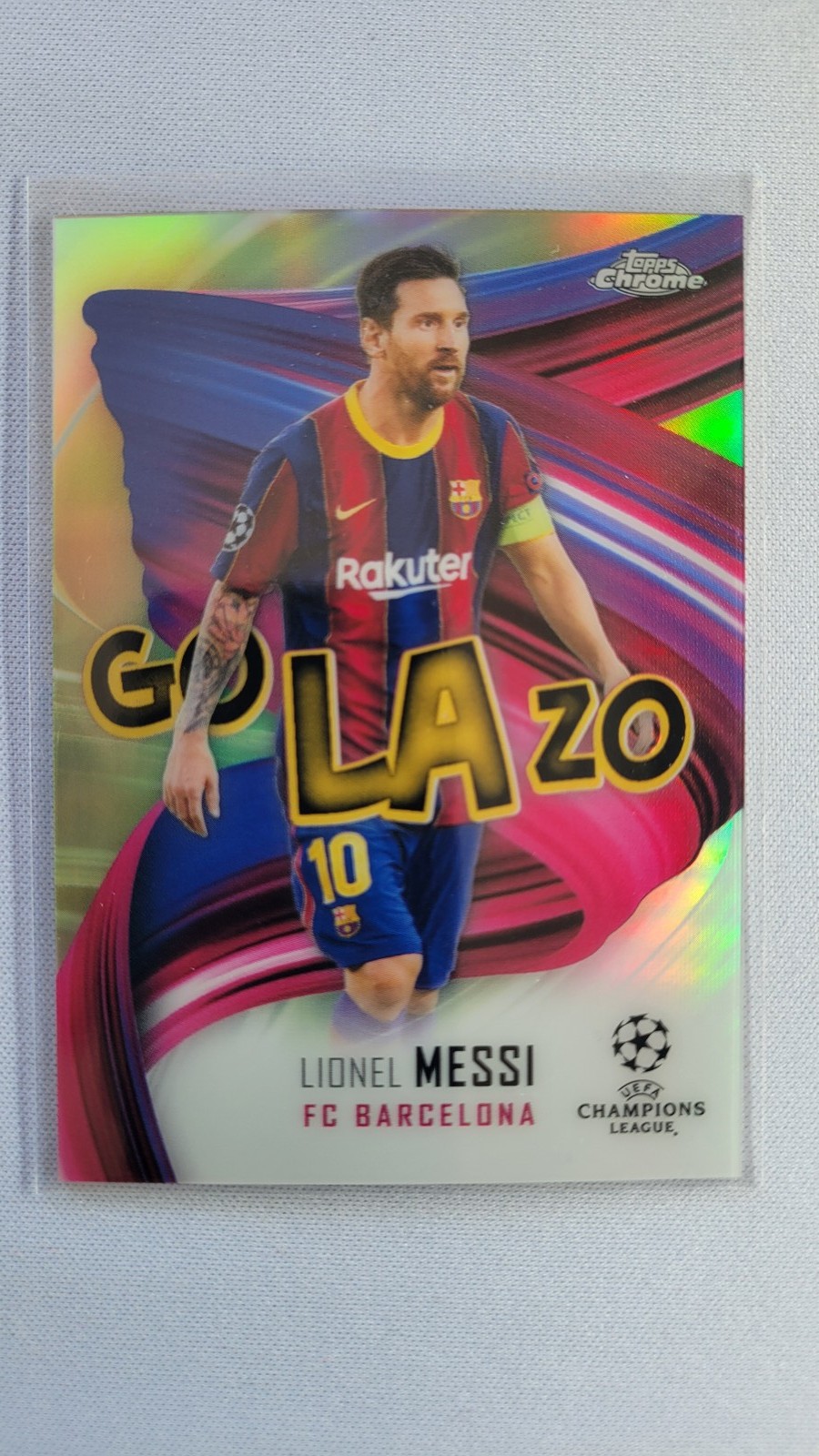 2020-21 Topps Chrome UEFA Champions League #GOL-LM Lionel Messi Golazo