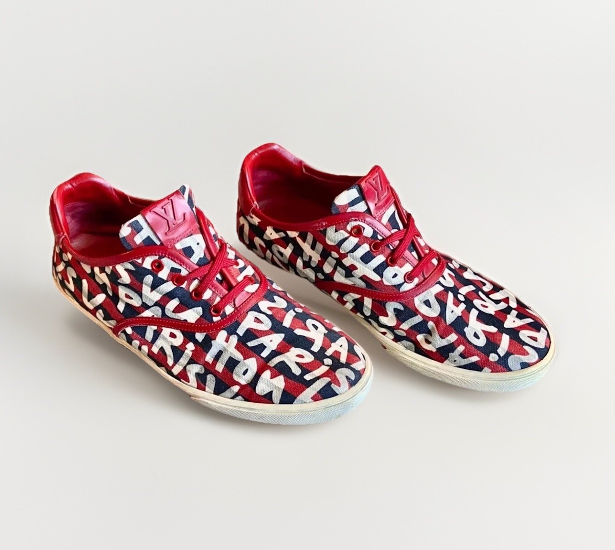 LOUIS VUITTON x STEPHEN SPROUSE⚡Graffiti logo print low top