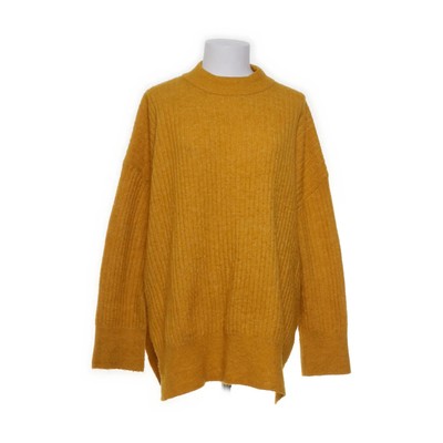 H&M, Rollkragenpullover, Größe: M, Gelb, Acryl/Elasthan/Polyester/Wolle #isI