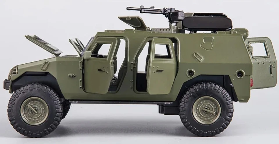 Fuoristrada Refit auto blindata lega Diecasts modello carro armato 1/24 - Immagine 4 di 4