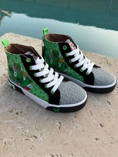 MINECRAFT HIGH TOP SNEAKERS YOUTH BOYS SIZE 2 NIB
