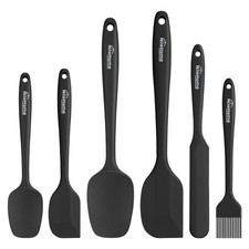 NileHome Silicone Spatula Set, 6 Pieces Food Grade Kitchen Utensils with Sili...