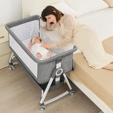Baby Bassinet, Bedside Bassinet for Baby, 4 in 1 Bassinet Bedside Sleeper wit...