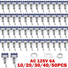 Miniature DPDT On/On 6 Pin 2-Position Latching Mini Toggle Switch AC 125V 6A HOT