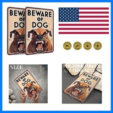 Beware of Dog Sign Funny, 2 Pack 8 x 12 Reflective Aluminum  No Trespassing ...
