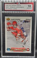 91-92 Upper Deck Sandis Ozolinch Rookie 🚨🚨🚨 KSA 10 Gem Mint 