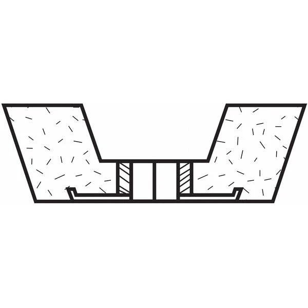 Abrasivos Norton 66252809618 6" de diámetro Rueda de copa Gemini de 2" de grosor de 5/8 arbor Foto 2 de 2