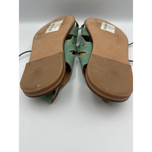 NEW Latigo Barista Green Teal Leather Lace Up Gladiator Sandals Sz 10M Sundance - Picture 3 of 11