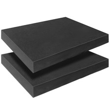 Black Polyurethane Foam Inserts for Cases, 2 Pcs 16 x 12 x 2 Inch, Cuttable P...