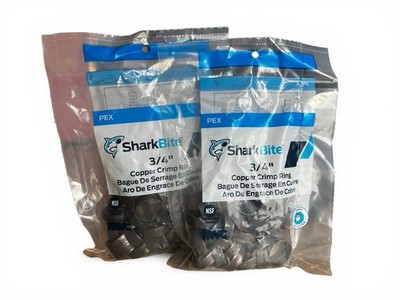 SharkBite 3/4'' PEX Copper Crimp Rings (2 Pack Lot) 50 Rings Total 23103CP25