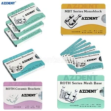 AZDENT Dental Orthodontic Metal Brace Bracket Mini MBT Roth 018/022 3-4-5 Hooks