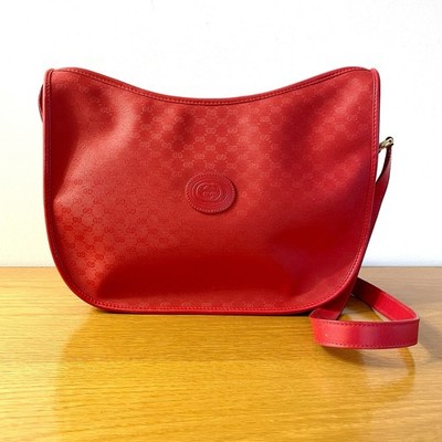GUCCI Tasche Collector Accessory Collection Rot Microguccissima GG 70-80er Jahre