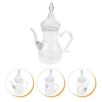 Glas transparente Teekannen dekorative Tee-Serviertopf-Wärme-resistente Teewarte