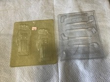 2 Vtg Plastic Chocolate Candy Molds - Golfing Enthusiasts Golf Clubs Themed