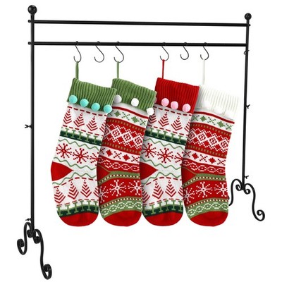 Christmas Stocking Holder Stand Freestanding Heavy Duty Hanger 8 Hook Metal H...