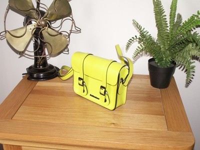 Dr. Martens 7'' Mini Leather Satchel Small Crossbody Bag Illuminous Yellow (326)