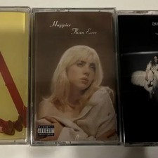 Billie Eilish Cassette Tape 3-Pack Yellow, Orange, Blue New  Used