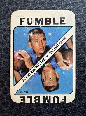   1971 Topps Football Game #37 - John Unitas - Colts  