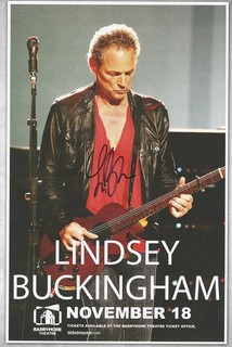 Lindsey Buckingham autographed concert poster