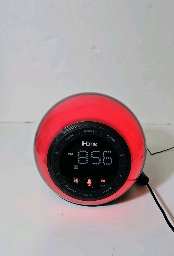 iHome iBT297 Bluetooth Dual Alarm Clock, FM Radio & Color Ch