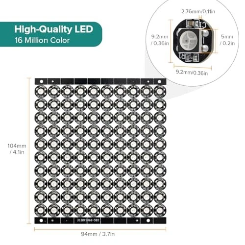 BTF-LIGHTING WS2812B 100PCS 5050SMD Individually Addressable Smart RGB LED Pixel - Image 2 of 4