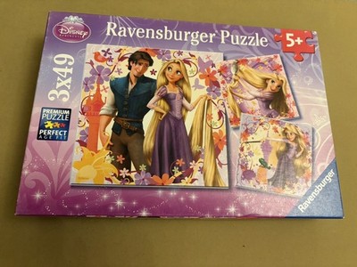 Ravensburger Disney Tangled Rapunzel 3 x 49 Teile Puzzle KOMPLETT 