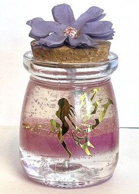 Deko Gold Fee Kerze Geburtstagsgeschenk Klar Gelee Wachs 6cm