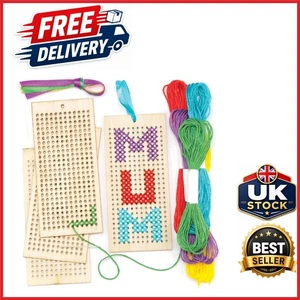 Wooden Bookmark Cross Stitch Kits, 4 Pack