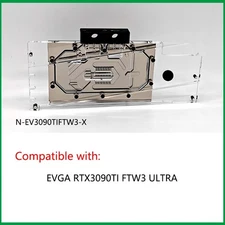 Granzon GPU Water Block Use For EVGA RTX3090Ti FTW3 ULTRA N-EV3090TIFTW3-X