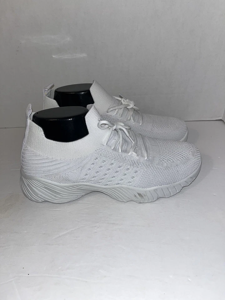 Wild Diva Lounge Tenis Zapatos Mujer 9 Blanco Parte Superior Baja Perforado Correr Caminar Foto 4 de 4