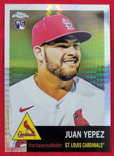 2022 Topps Chrome Platinum Anniversary JUAN YEPEZ RC #385 Prism Refractor - 第 1/2 張圖片