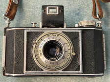 Kodak Bantam f/4.5 Folding Art Deco 828 Compact Black Film Camera Untested 