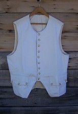 Revolutionary War White 100 Wool Vest 48