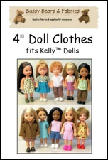 4" Doll Clothes Pattern - Fits 4" Kelly & Friends Dolls