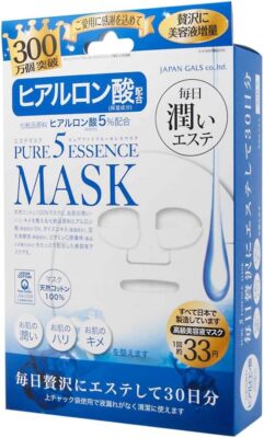 New Japan Gals Pure 5 Essence Hyaluronic Acid Maintain Elasticity Mask 30 sheets