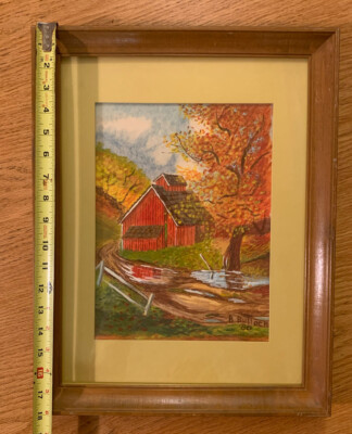 Original Vintage Water Color Painting Framed 14”x18” Wall Art | eBay