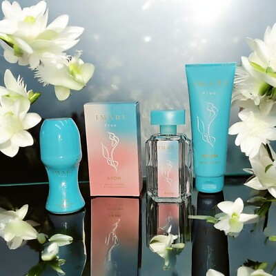 Avon IMARI FREE Damen Set Parfum Geschenk Lotion Deo Duft Wasserlilie Amber