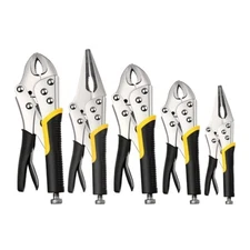 5-Piece Locking Pliers Set Pliers Tool Set Vice Grips with Chrome-vanadium Steel