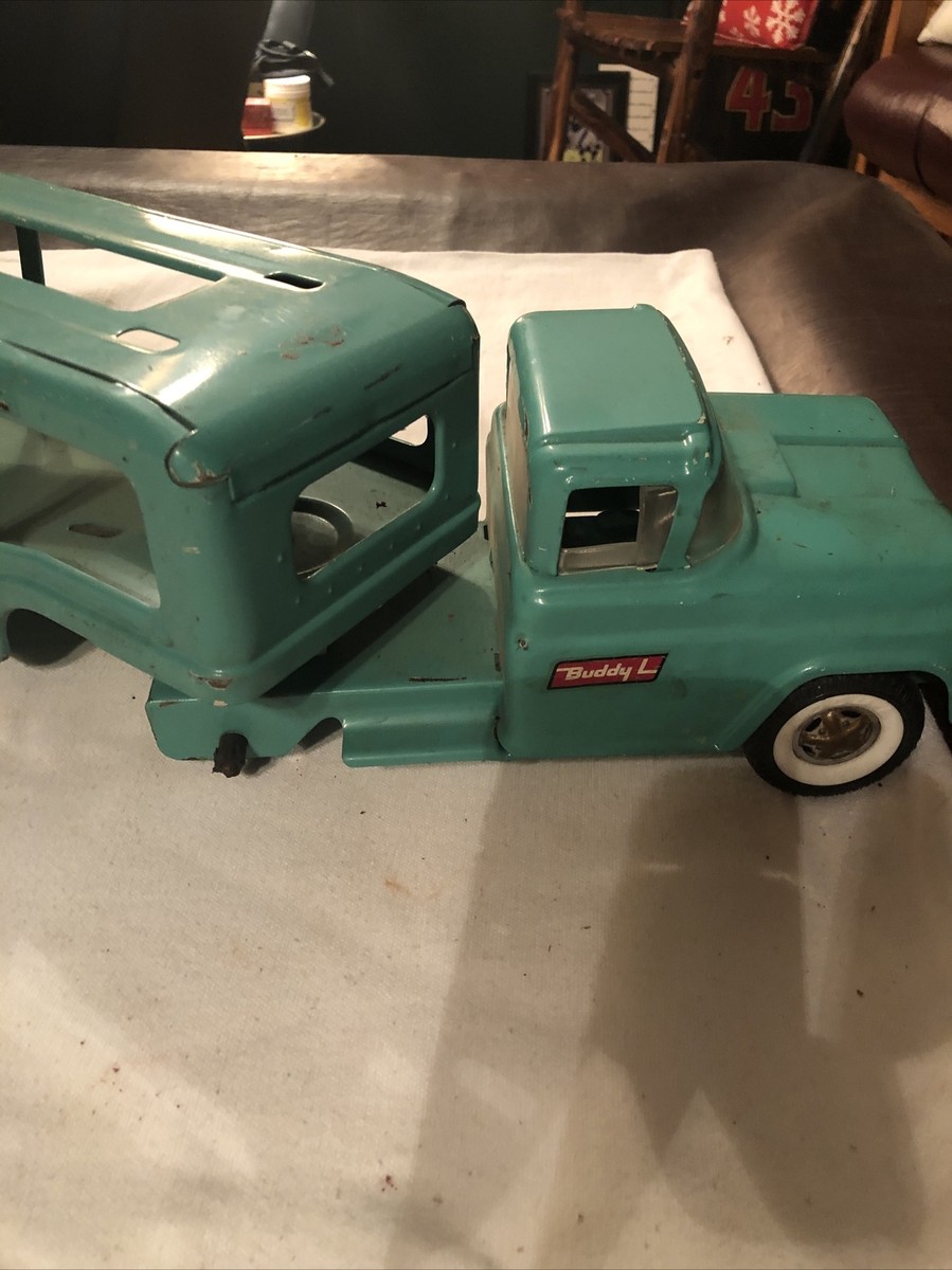 VINTAGE ANNÉES 1950 Buddy L unité d'urgence électrique en acier pressé dépanneur camion EUR 47