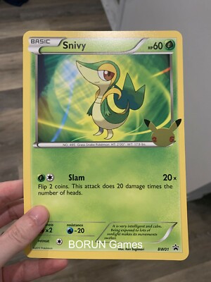 NEW Pokemon Jumbo Snivy Promo Card 25th Oversized Anniversary MINT