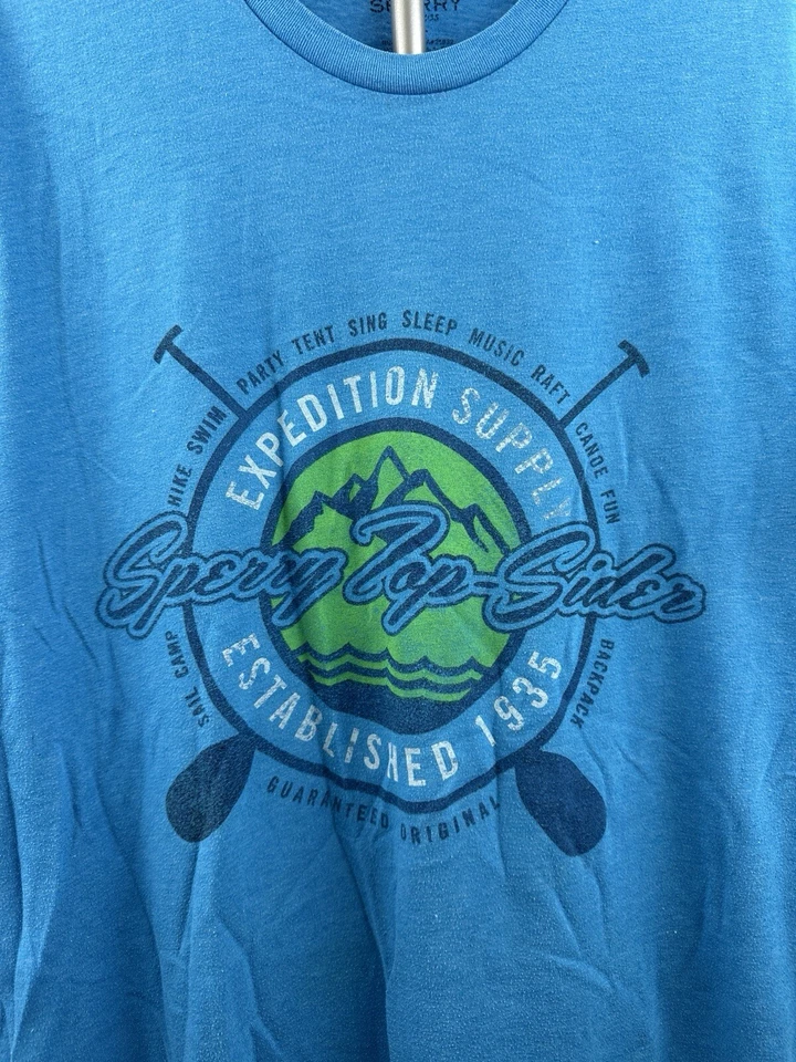 Sperry Top-Sider Men’s T-Shirt Blue Expedition Supply Shirt Size Large - Image 2 of 4