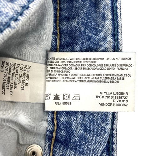 Pantalones de mezclilla LEI ASHLEY Lowrise corte bota juniors talla 3 bordados 5 bolsillos elásticos BONITOS - Imagen 13 de 19