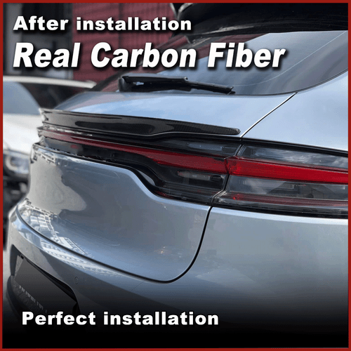 Alerón trasero de carbono real labio trasero borde de demolición ala para Porsche Macan 2018-2023 - Imagen 4 de 12